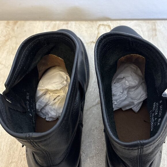 FRYE “Veronica Bootie” Women’s Oiled Leather Waterproof Boot (Black/Silver) Sz 9 - Picture 9 of 10